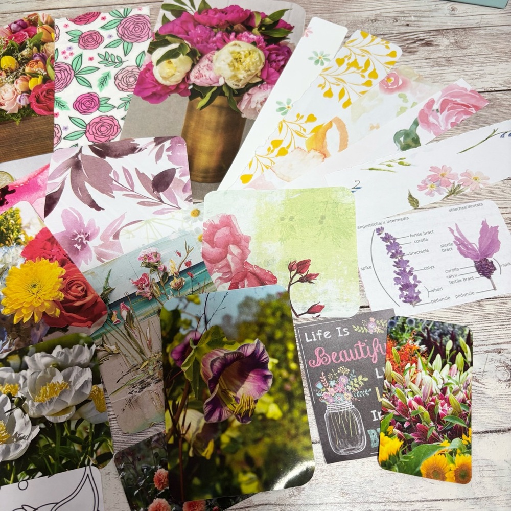 Junk Journal Floral Themed Paper Scrap Pack Kit Collage Scrapbook Planner Spring - Picture 10 of 10